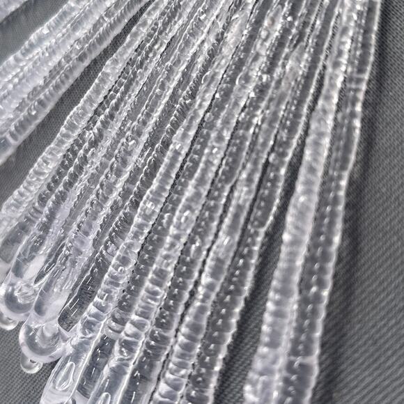 40 VTG Clear Plastic Icicle Ornaments 3 Prong 6” Christmas Winter Holiday Retro - Picture 12 of 16